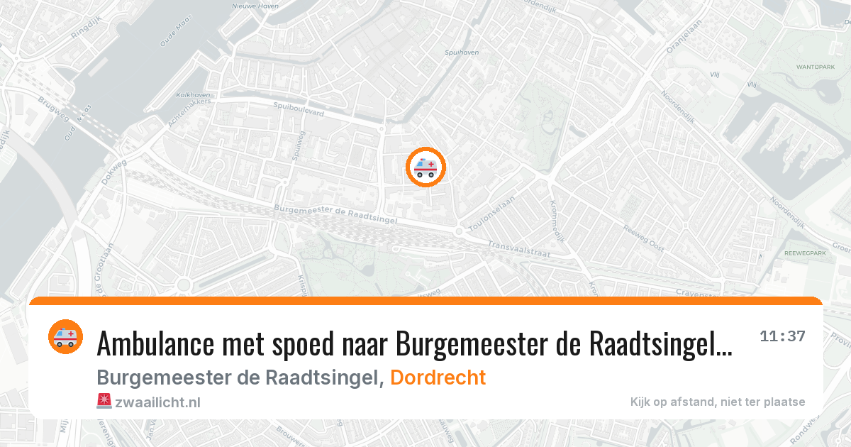 Ambulance met spoed naar Burgemeester de Raadtsingel in Dordrecht — 10 apr 2026