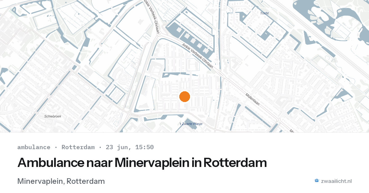 Ambulance naar Minervaplein in Rotterdam — 23 jun 2026