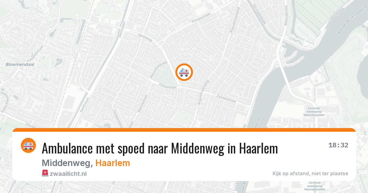 Ambulance met spoed naar Middenweg in Haarlem — 16 jun 2026
