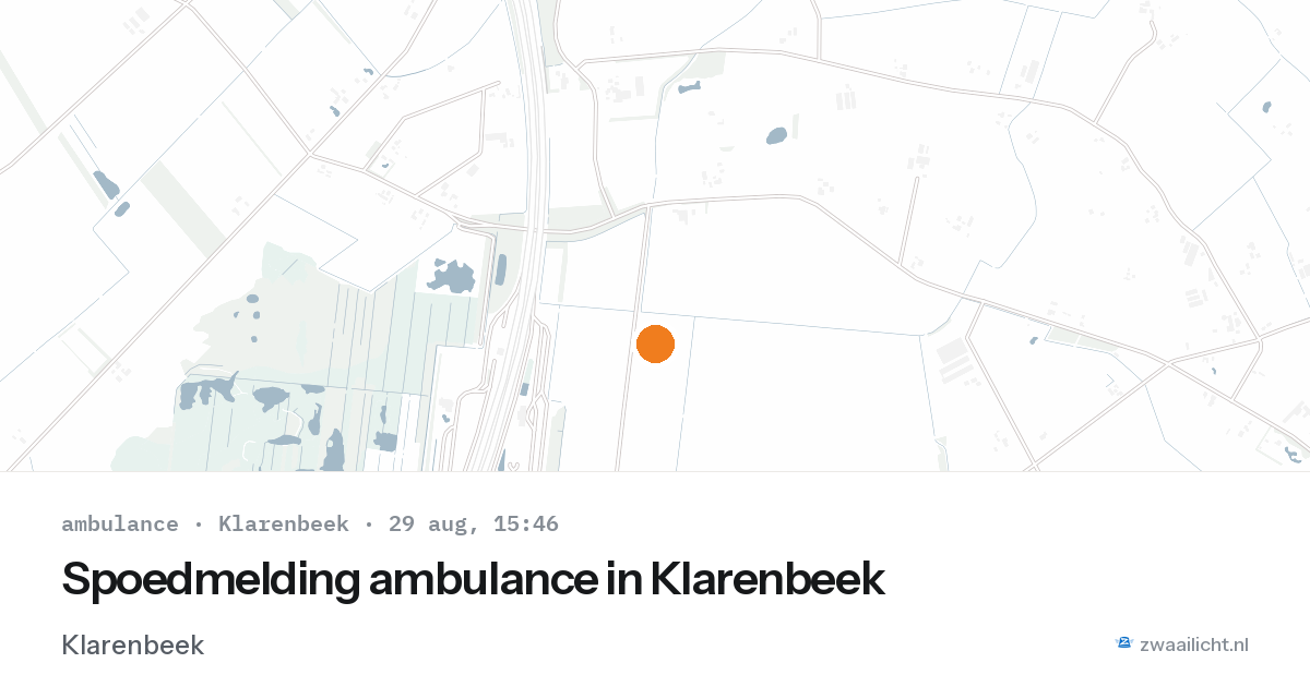 Spoedmelding ambulance in Klarenbeek — 29 aug 2026