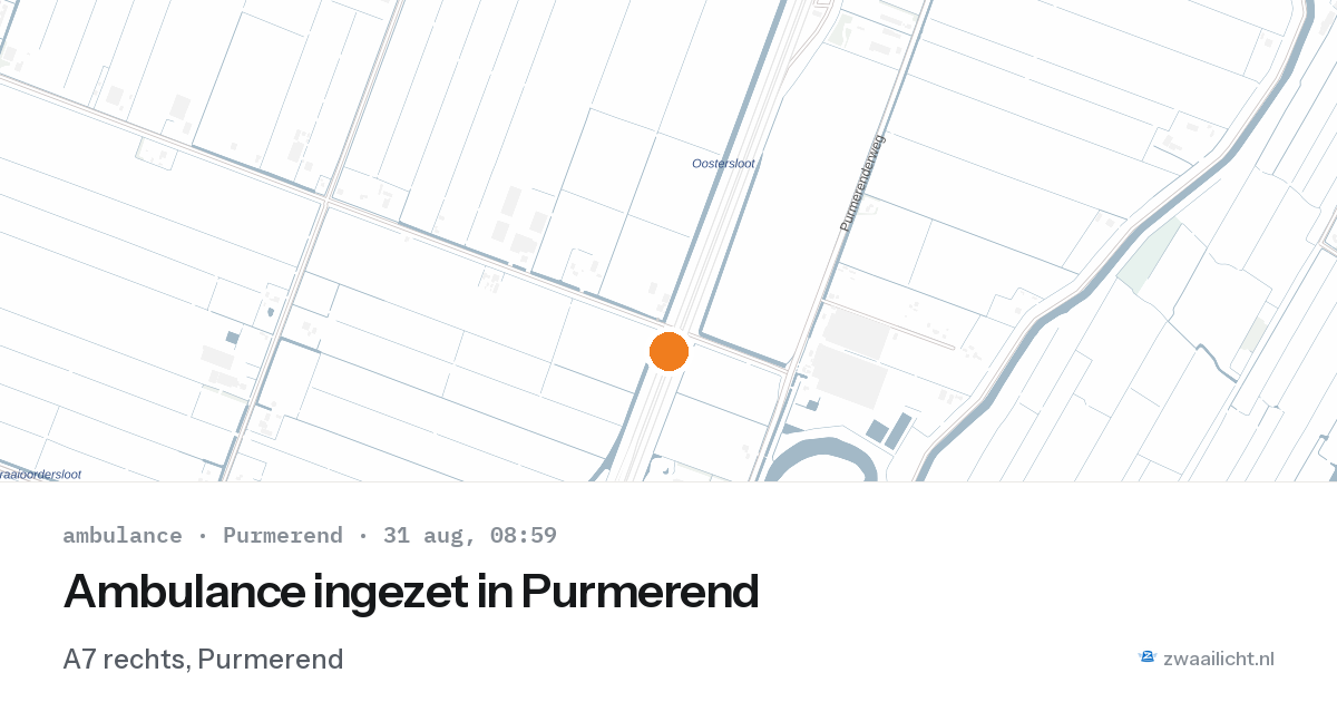 Ambulance ingezet in Purmerend — 31 aug 2026