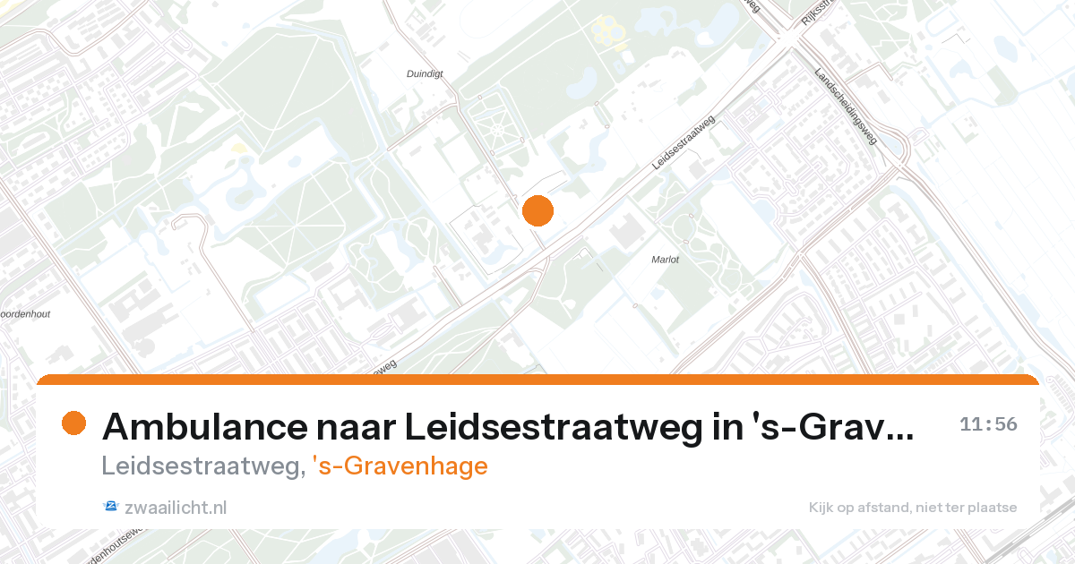 Ambulance naar Leidsestraatweg in 's-Gravenhage — 27 aug 2026