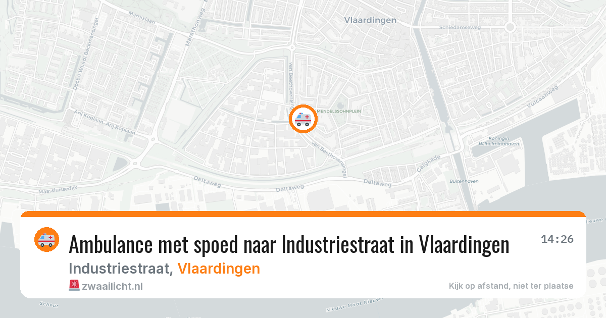 Ambulance met spoed naar Industriestraat in Vlaardingen — 22 jun 2026