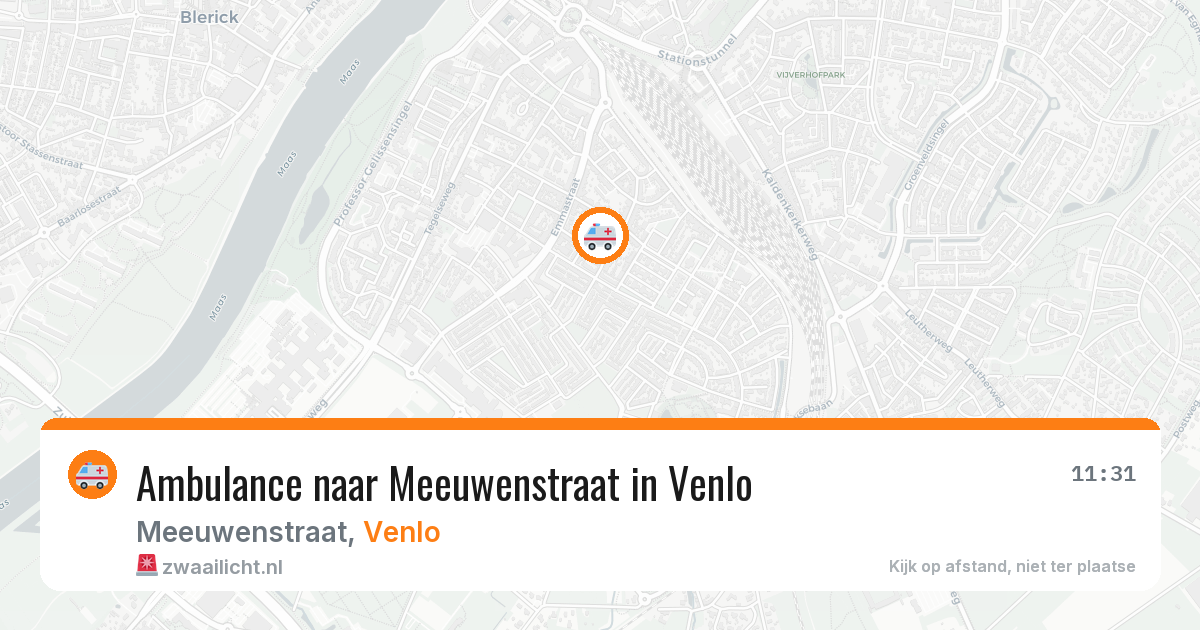 Ambulance naar Meeuwenstraat in Venlo — 12 jul 2026