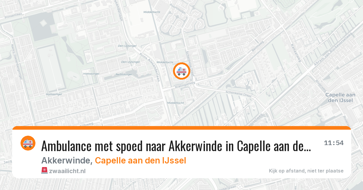 Ambulance met spoed naar Akkerwinde in Capelle aan den IJssel — 29 mei 2026
