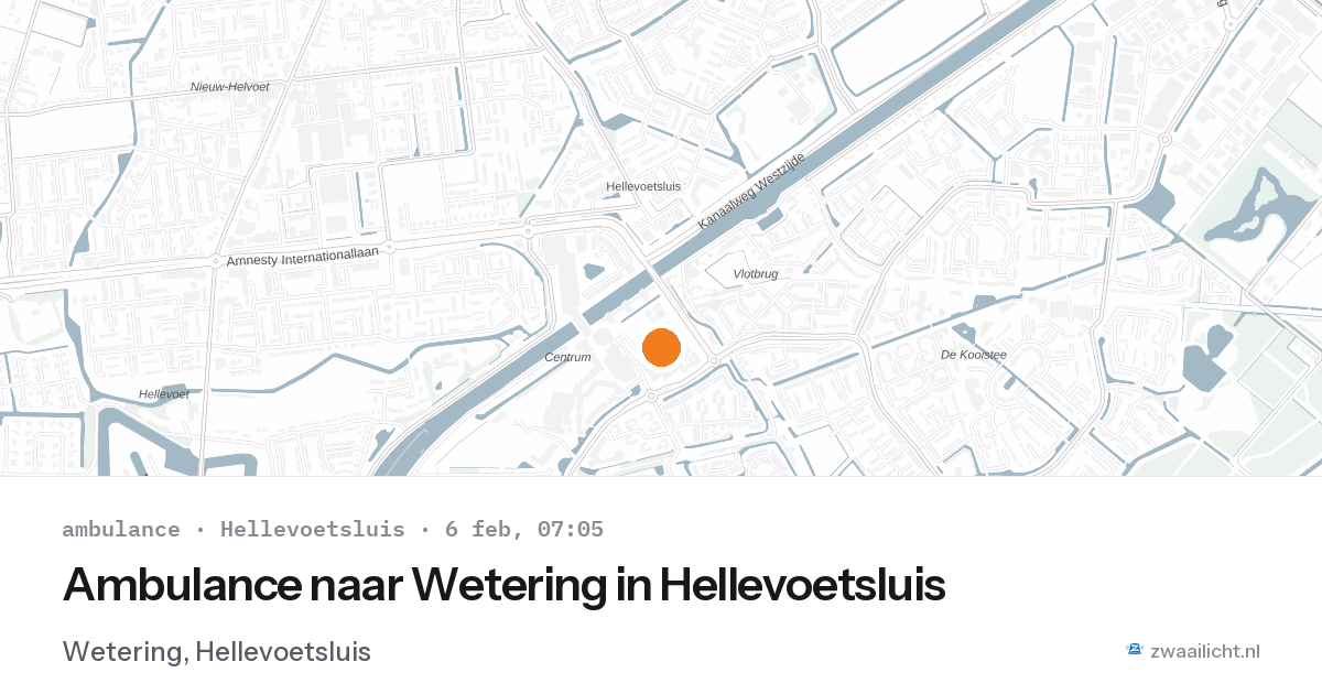 Ambulance naar Wetering in Hellevoetsluis — 6 feb 2026