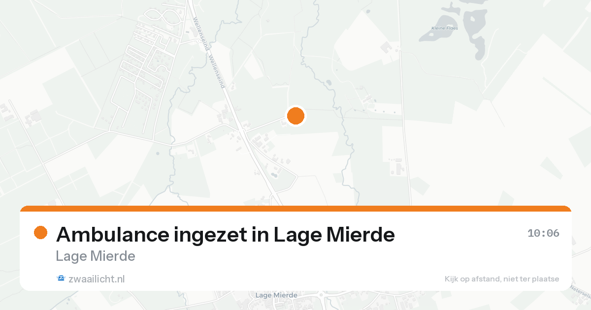 Ambulance ingezet in Lage Mierde — 19 aug 2026