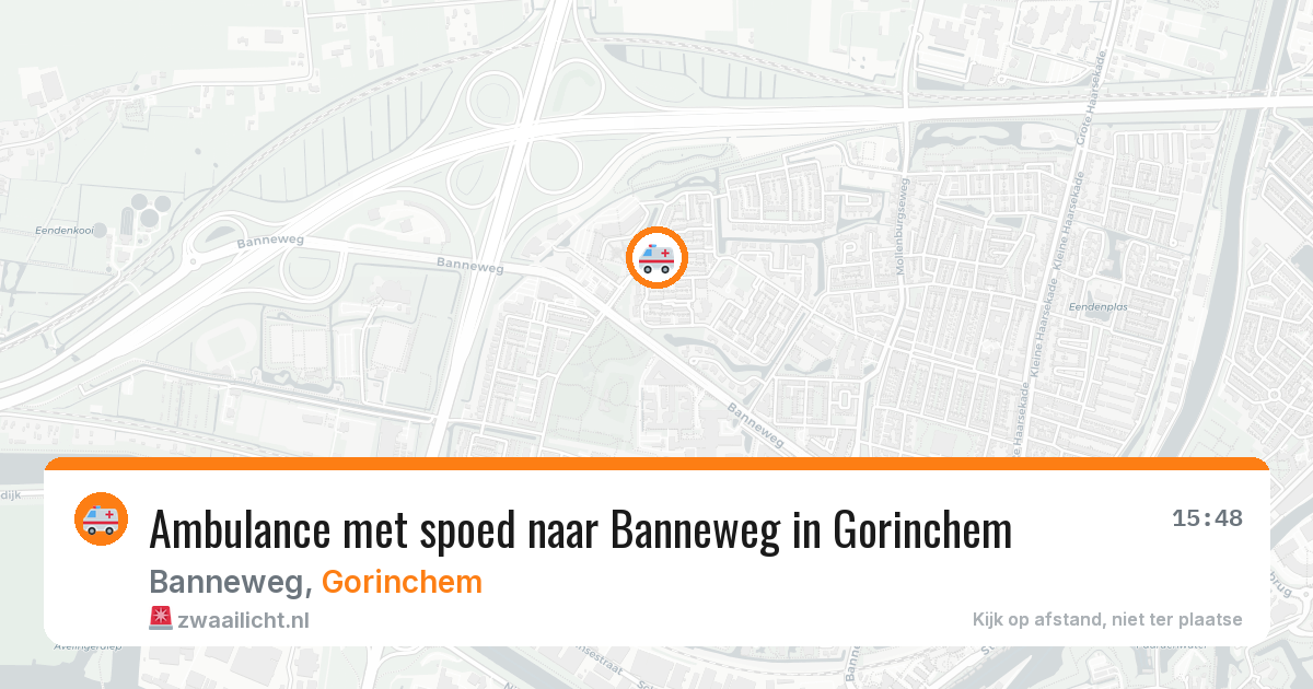 Ambulance met spoed naar Banneweg in Gorinchem — 29 mrt 2026