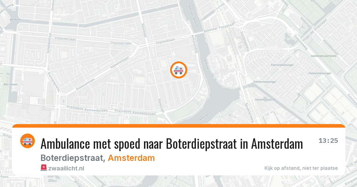 Ambulance met spoed naar Boterdiepstraat in Amsterdam — 10 mei 2026