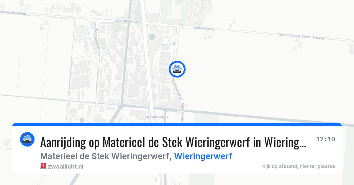 Aanrijding op Materieel de Stek Wieringerwerf in Wieringerwerf — 20 mei 2026