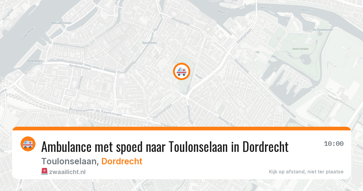 Ambulance met spoed naar Toulonselaan in Dordrecht — 22 mei 2026