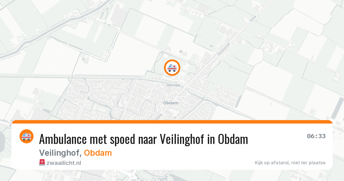 Ambulance met spoed naar Veilinghof in Obdam — 3 apr 2026