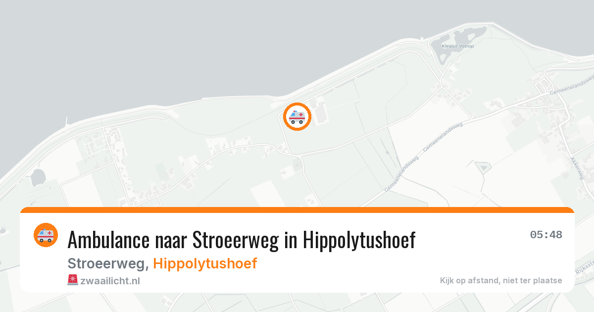 Ambulance naar Stroeerweg in Hippolytushoef — 28 mei 2026