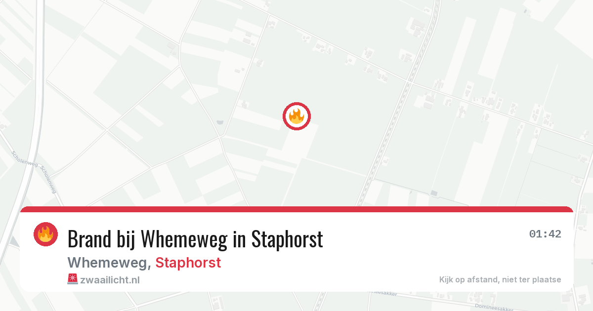 Brand bij Whemeweg in Staphorst — 11 mei 2026