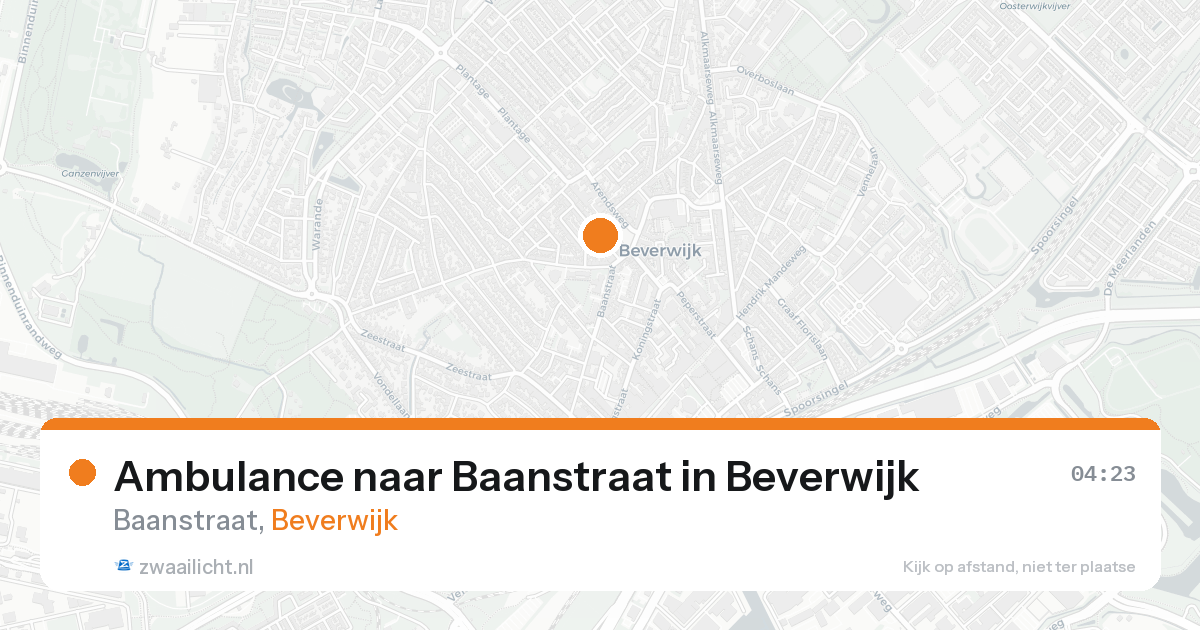 Ambulance naar Baanstraat in Beverwijk — 25 aug 2026