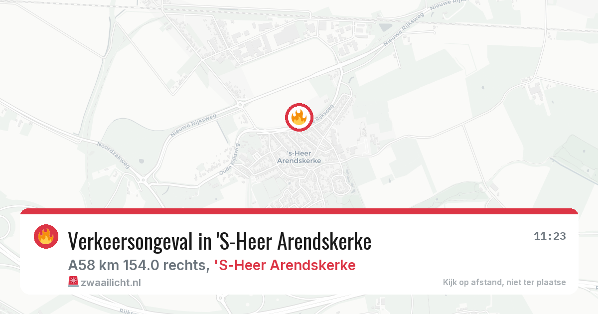 Verkeersongeval in 'S-Heer Arendskerke — 9 mrt 2026