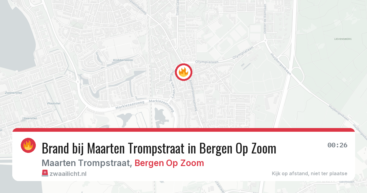 Brand bij Maarten Trompstraat in Bergen Op Zoom — 5 aug 2026
