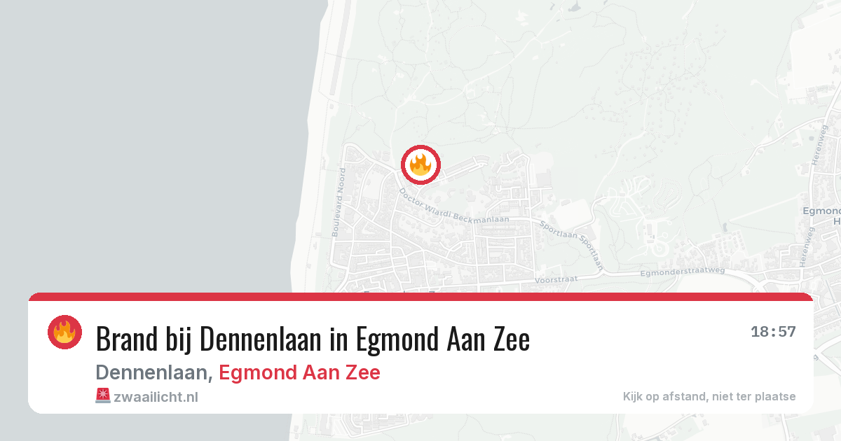 Brand bij Dennenlaan in Egmond Aan Zee — 14 jun 2026