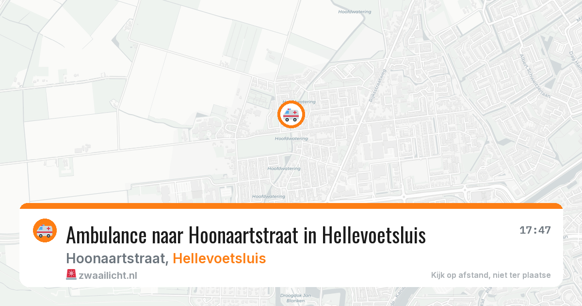 Ambulance naar Hoonaartstraat in Hellevoetsluis — 10 aug 2026