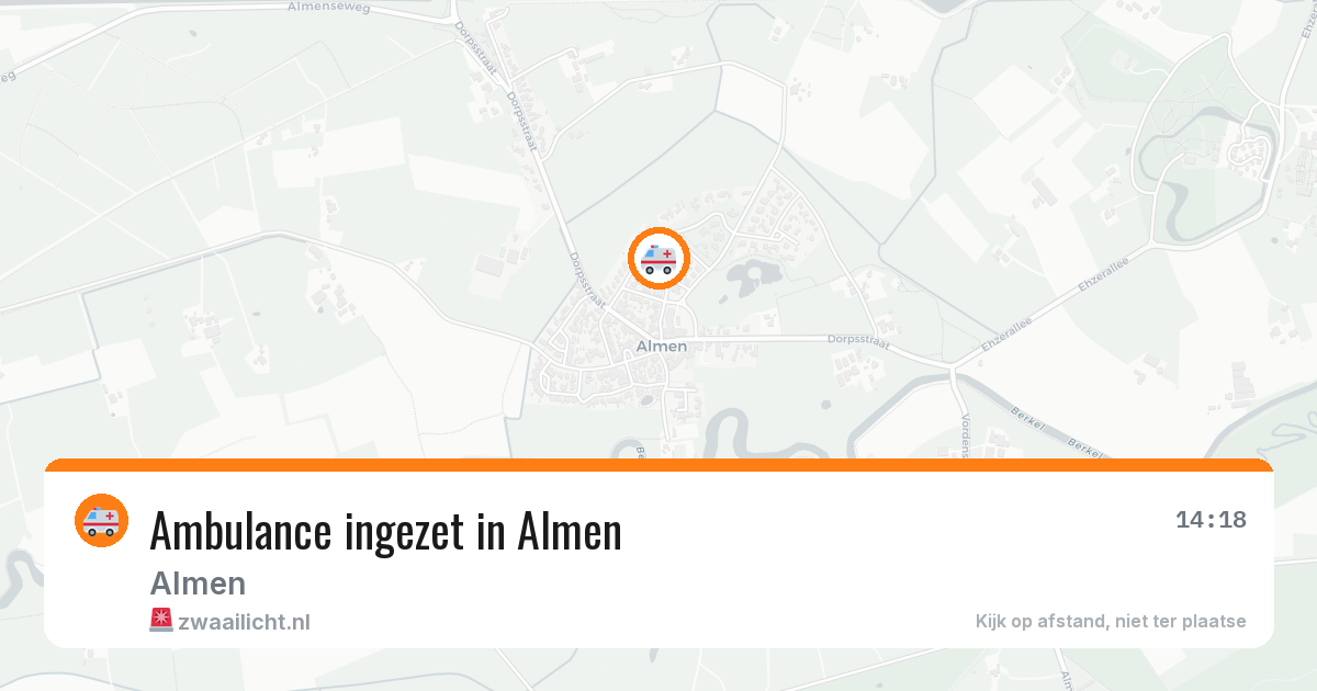 Ambulance ingezet in Almen — 13 jul 2026