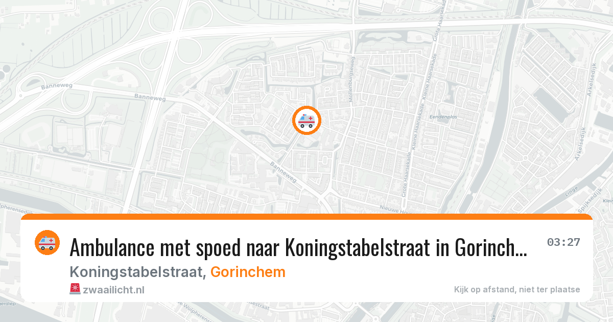 Ambulance met spoed naar Koningstabelstraat in Gorinchem — 17 jan 2026