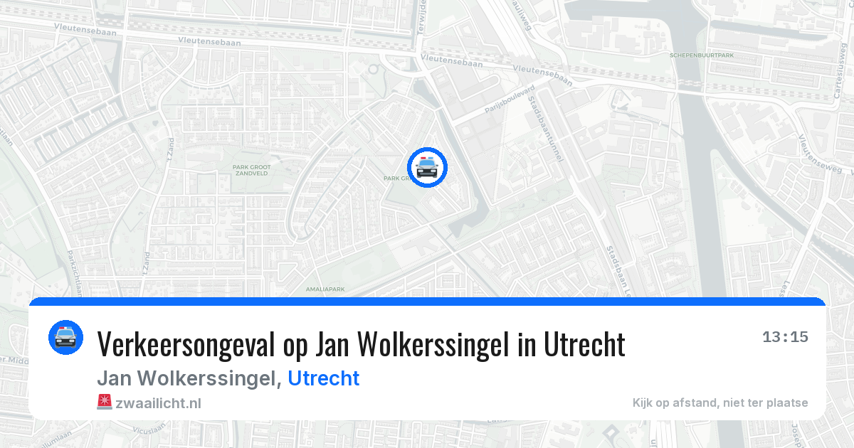 Verkeersongeval op Jan Wolkerssingel in Utrecht — 17 jan 2026