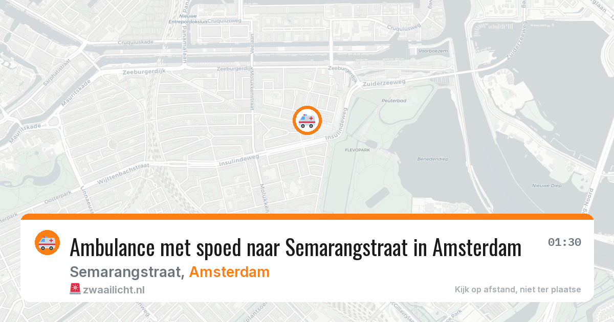 Ambulance met spoed naar Semarangstraat in Amsterdam — 24 apr 2026