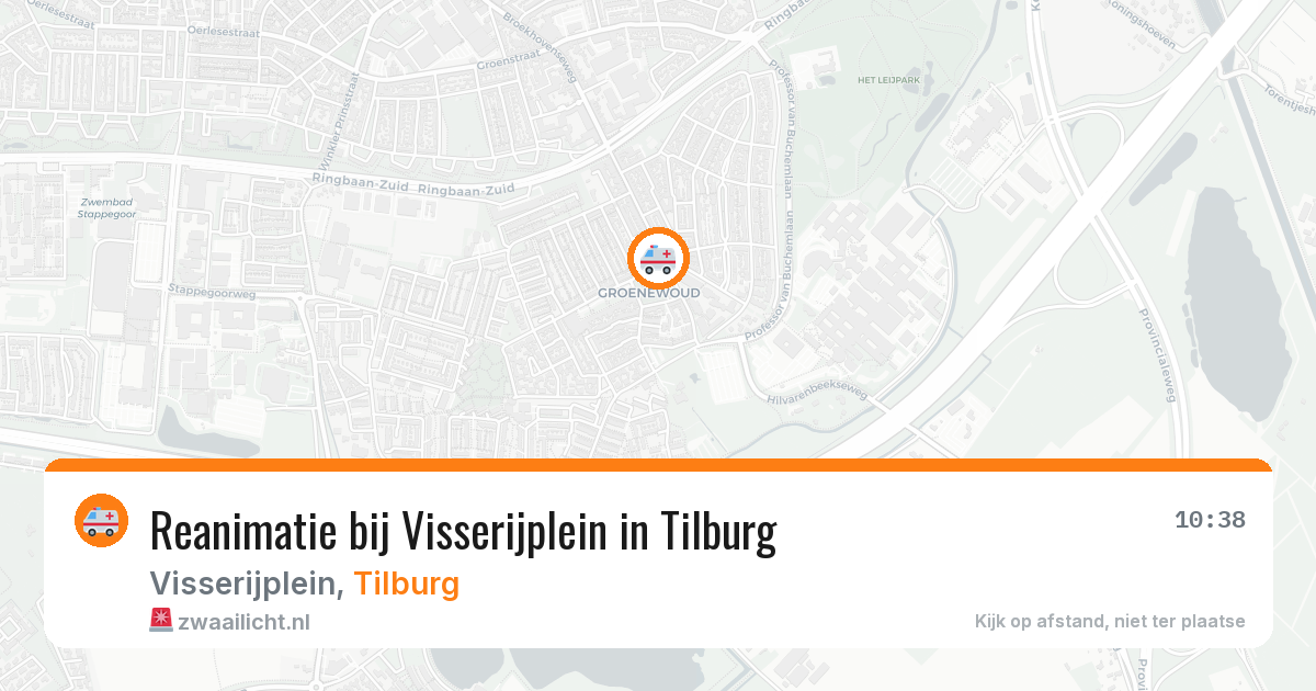 Reanimatie bij Visserijplein in Tilburg — 30 jan 2026