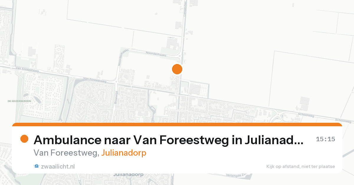 Ambulance naar Van Foreestweg in Julianadorp — 7 jun 2026