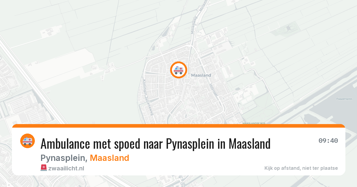 Ambulance met spoed naar Pynasplein in Maasland — 3 jun 2026