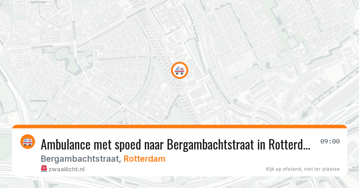 Ambulance met spoed naar Bergambachtstraat in Rotterdam — 9 apr 2026