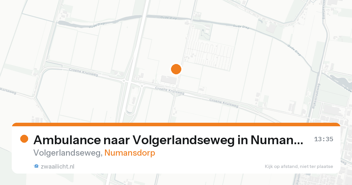 Ambulance naar Volgerlandseweg in Numansdorp — 19 aug 2026