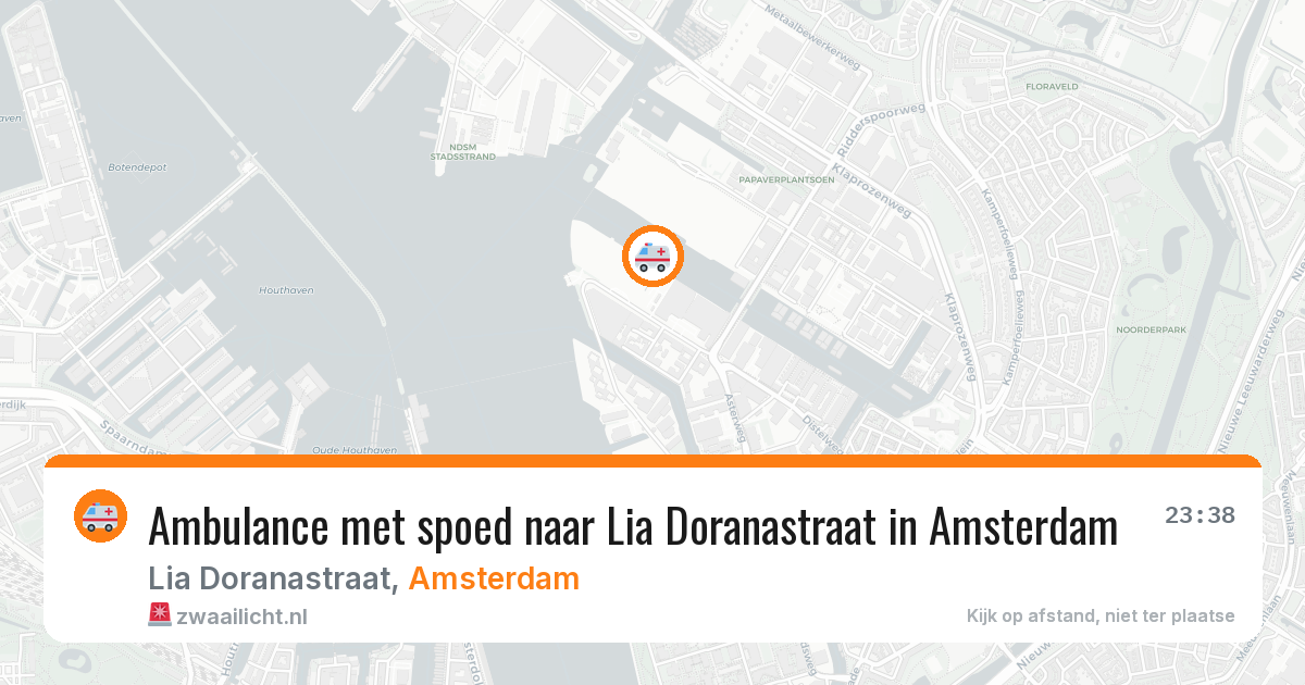 Ambulance met spoed naar Lia Doranastraat in Amsterdam — 4 jul 2026