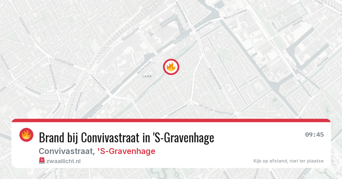 Brand bij Convivastraat in 'S-Gravenhage — 14 mei 2026
