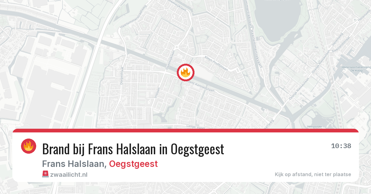 Brand bij Frans Halslaan in Oegstgeest — 3 aug 2026