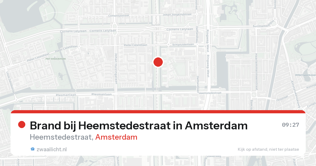 Brand bij Heemstedestraat in Amsterdam — 26 mei 2026
