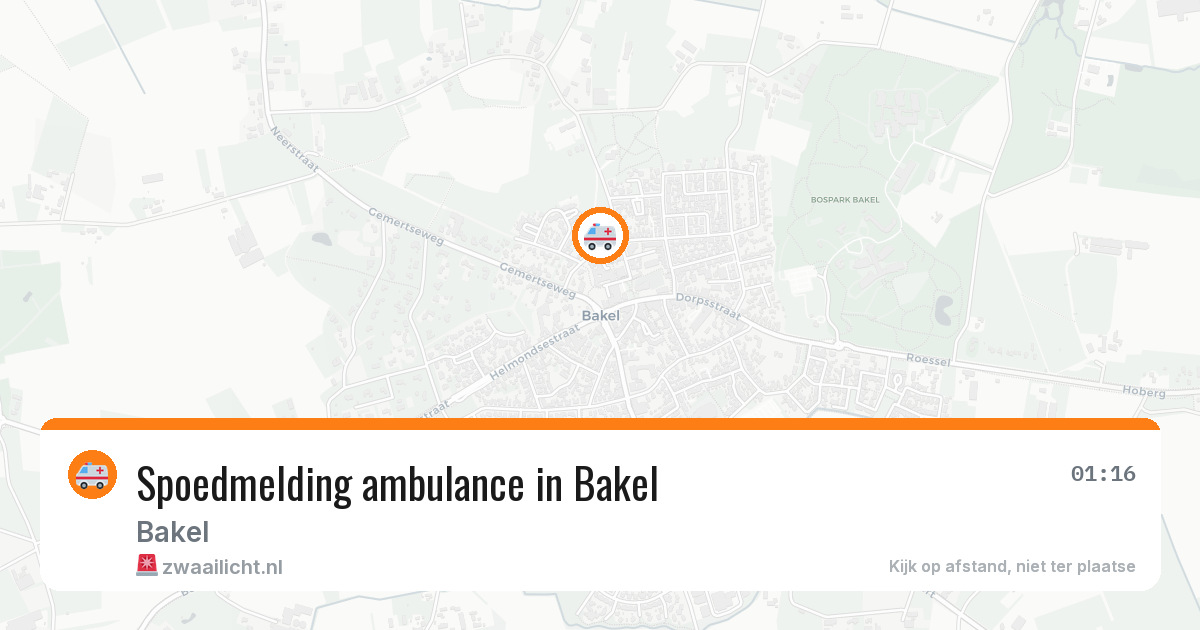 Spoedmelding ambulance in Bakel — 5 apr 2026