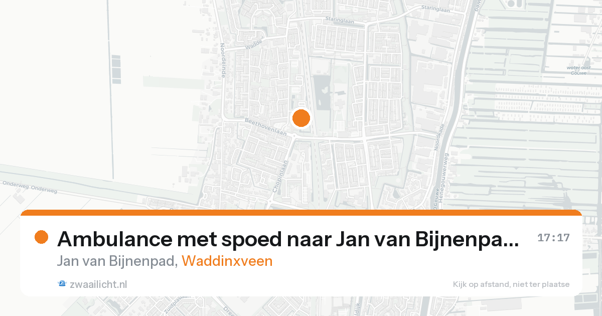 Ambulance met spoed naar Jan van Bijnenpad in Waddinxveen — 25 aug 2026