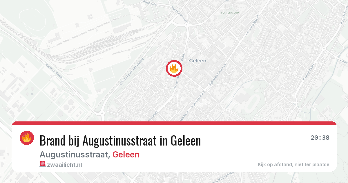 Brand bij Augustinusstraat in Geleen — 1 mei 2026