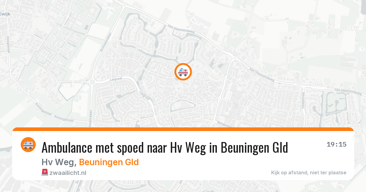 Ambulance met spoed naar Hv Weg in Beuningen Gld — 22 apr 2026