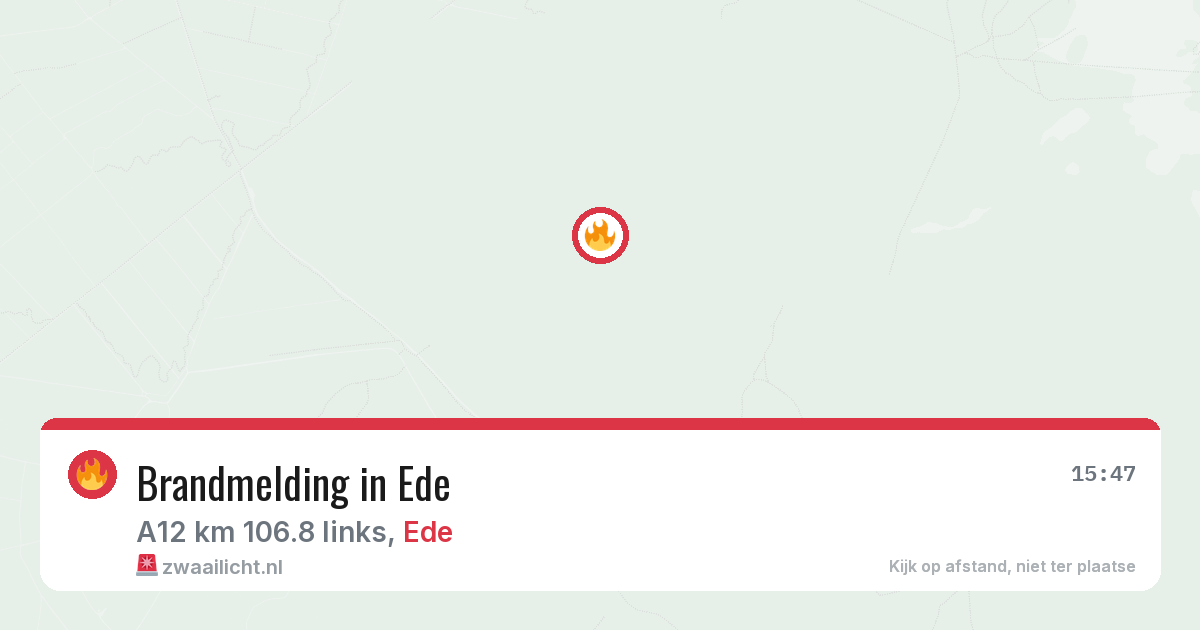 Brandmelding in Ede — 1 jul 2026