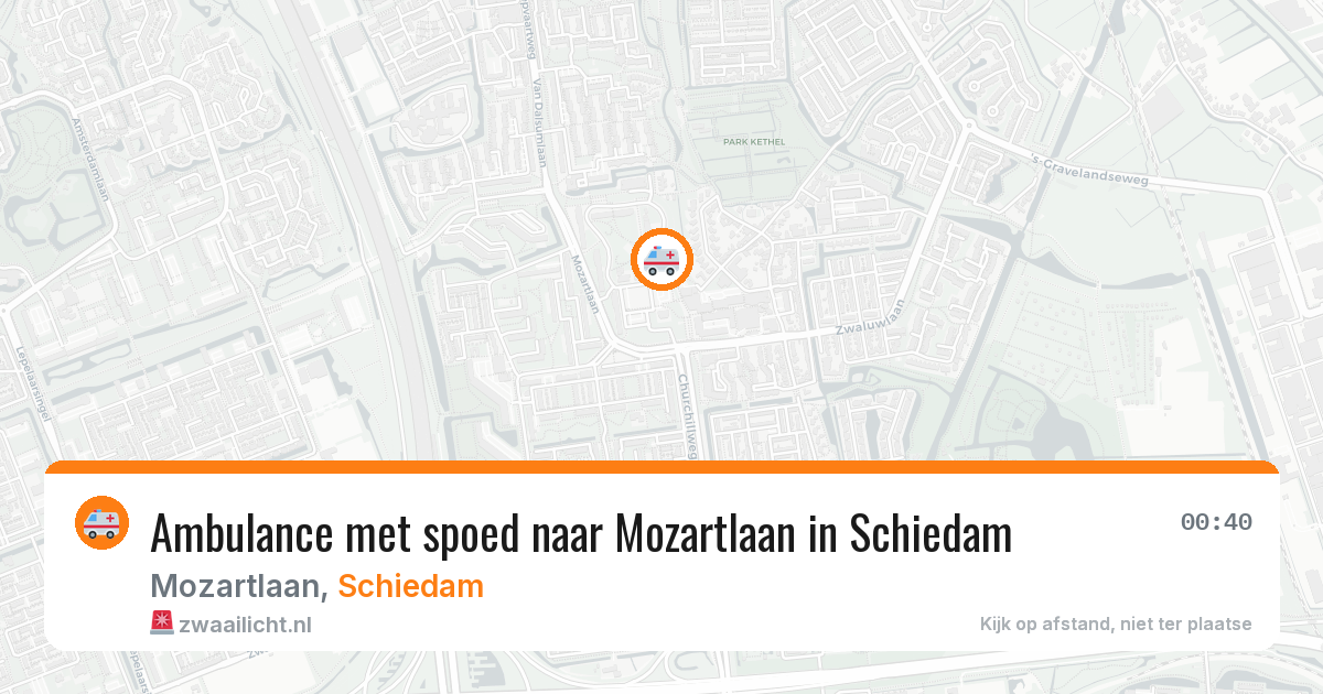 Ambulance met spoed naar Mozartlaan in Schiedam — 3 jul 2026