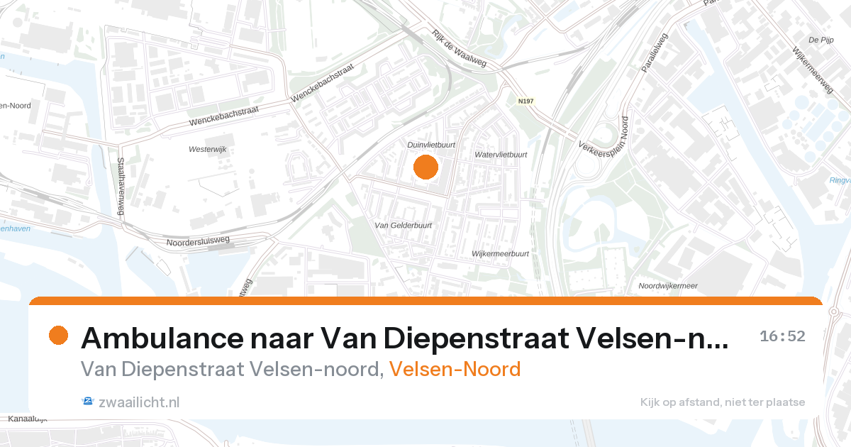 Ambulance naar Van Diepenstraat Velsen-noord in Velsen-Noord — 28 aug 2026