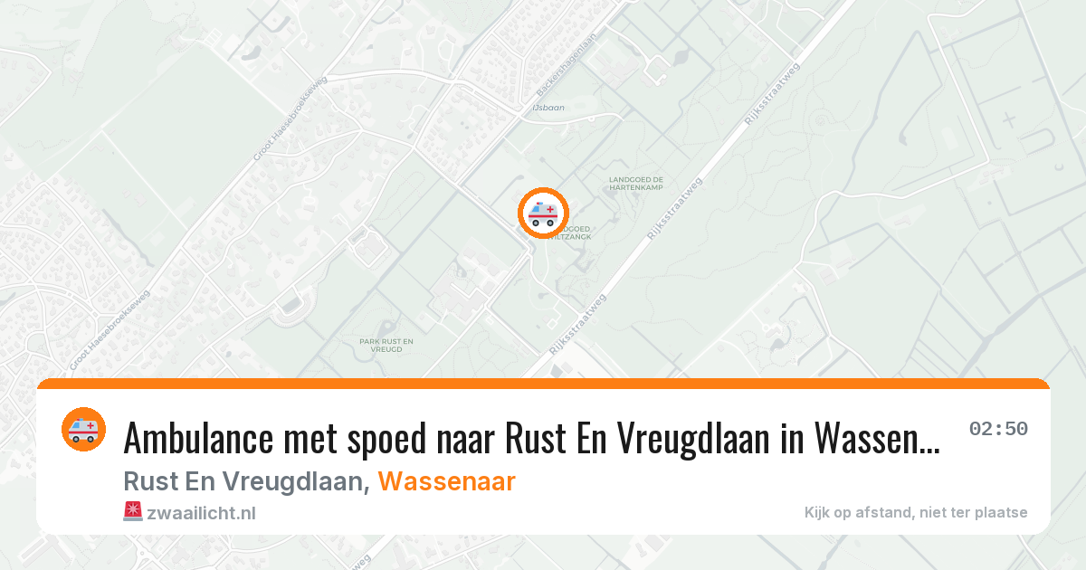 Ambulance met spoed naar Rust En Vreugdlaan in Wassenaar — 14 jul 2026