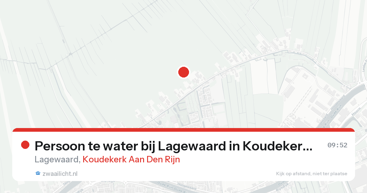 Persoon te water bij Lagewaard in Koudekerk Aan Den Rijn — 22 aug 2026