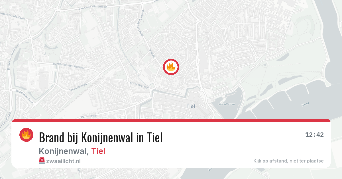 Brand bij Konijnenwal in Tiel — 21 mei 2026