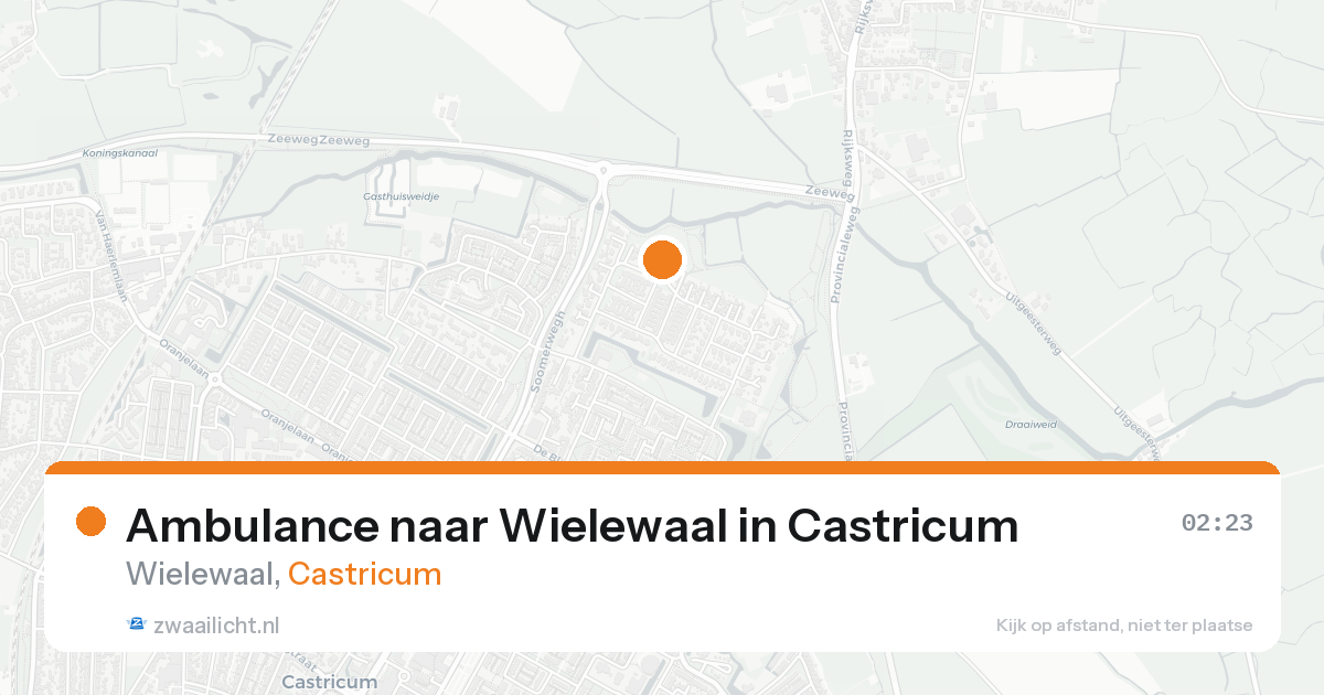 Ambulance naar Wielewaal in Castricum — 26 aug 2026
