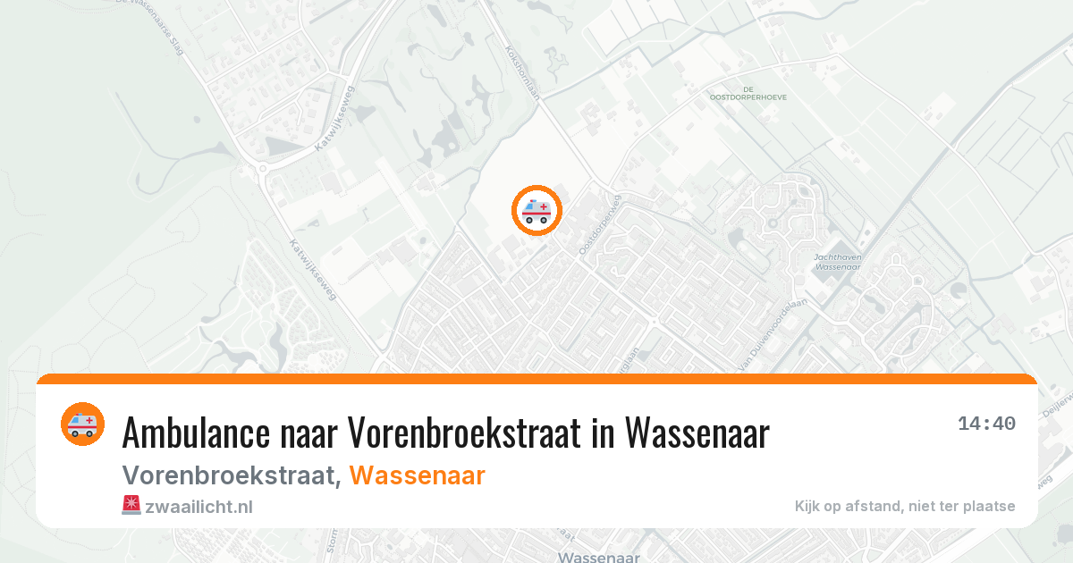 Ambulance naar Vorenbroekstraat in Wassenaar — 12 aug 2026