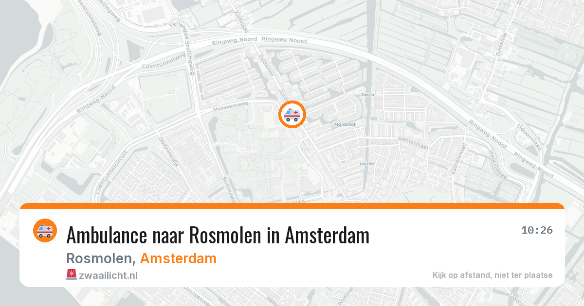 Ambulance naar Rosmolen in Amsterdam — 13 jun 2026
