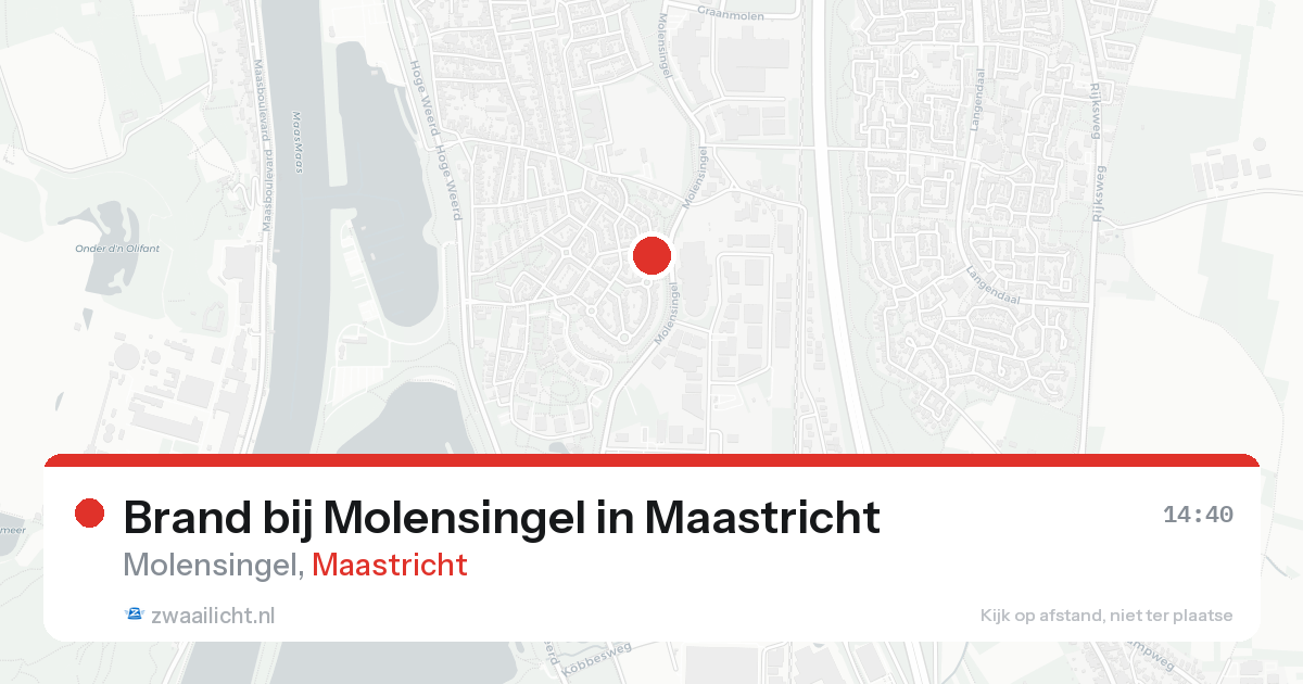 Brand bij Molensingel in Maastricht — 17 aug 2026